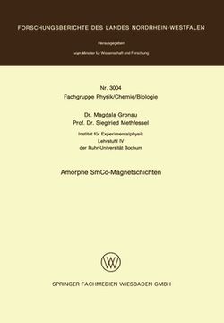 portada Amorphe SmCo-Magnetschichten (en Alemán)