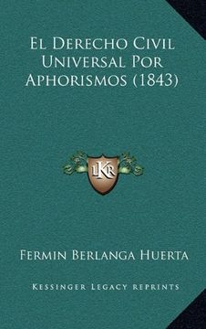 portada El Derecho Civil Universal por Aphorismos (1843)