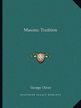 portada masonic tradition (en Inglés)