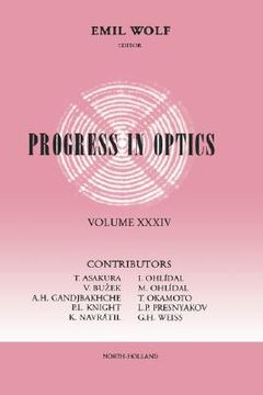 portada progress in optics volume 34 (en Inglés)