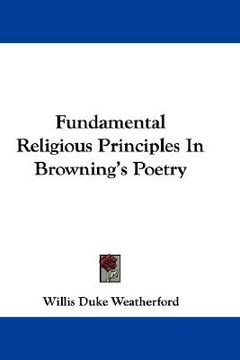 portada fundamental religious principles in browning's poetry (en Inglés)