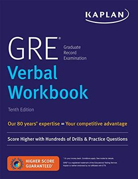 portada Gre Verbal Workbook: Score Higher With Hundreds of Drills & Practice Questions (Kaplan Test Prep) (en Inglés)
