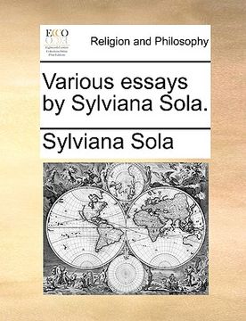 portada various essays by sylviana sola.