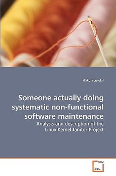 portada someone actually doing systematic non-functional software maintenance (en Inglés)
