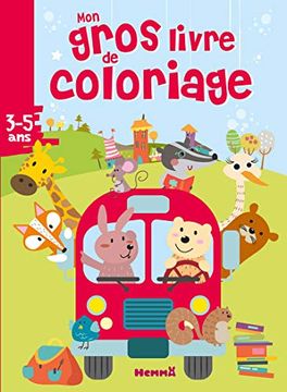 portada Mon Gros Livre de Coloriage (Bus Animaux) (in French)