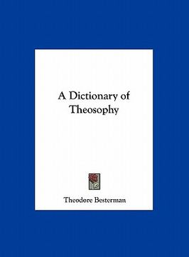 portada a dictionary of theosophy