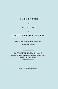 portada substance of several courses of lectures on music. (facsimile of 1831 edition). (en Inglés)