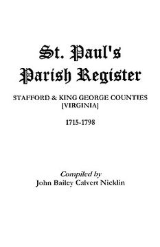 portada st. paul's parish register (in English)