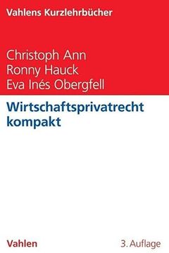 portada Wirtschaftsprivatrecht Kompakt (Vahlens Kurzlehrbücher) (en Alemán)