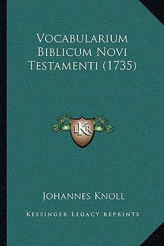 portada Vocabularium Biblicum Novi Testamenti (1735) (en Latin)