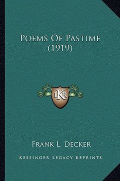 portada poems of pastime (1919) (en Inglés)