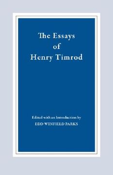 portada the essays of henry timrod