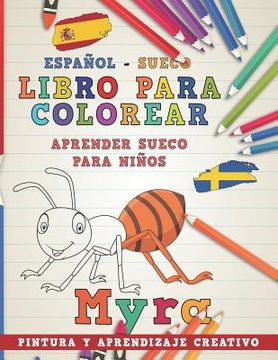 portada Libro Para Colorear Español - Sueco I Aprender Sueco Para Niños I Pintura Y Aprendizaje Creativo
