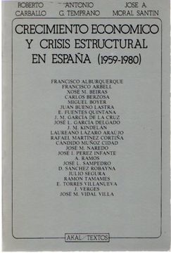 portada Crecimiento Economico y Crisis Estructural en España (1959-1980)