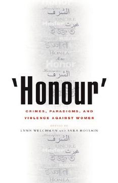 portada 'honour': crimes, paradigms and violence against women (in English)