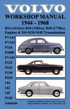 portada Volvo 1944-1968 Workshop Manual Pv444, Pv544 (P110), P1800, Pv445, P122 (P120 & Amazon), P210, P130, P220, 144, 142 & 145 (in English)