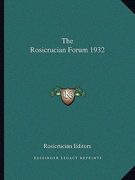 portada the rosicrucian forum 1932 (in English)
