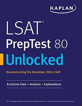 portada LSAT PrepTest 80 Unlocked: Exclusive Data, Analysis & Explanations for the December 2016 LSAT (in English)