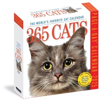 portada 365 Cats Page-A-Day Calendar 2025: The World's Favorite Cat Calendar (en Inglés)