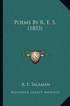 portada poems by r. e. s. (1853) (en Inglés)