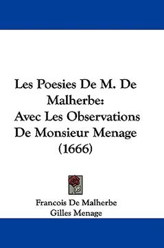 portada les poesies de m. de malherbe: avec les observations de monsieur menage (1666)