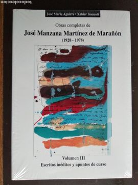 portada Obras Completas de José Manzana Martínez de Marañón (1928-1978): Escritos Inéditos y Apuntes de Curso