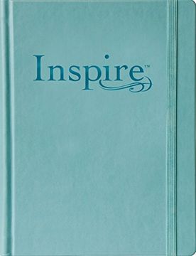 portada Inspire Bible Large Print nlt (Hardcover Leatherlike, Tranquil Blue): The Bible for Creative Journaling (Inspire Large Print) (en Inglés)