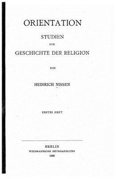 portada Orientation, studien zur geschichte der religion (en Alemán)