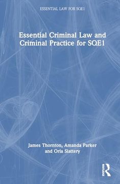 portada Essential Criminal law and Criminal Practice for Sqe1 (Essential law for Sqe1) (en Inglés)