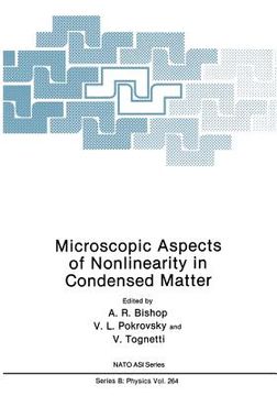 portada Microscopic Aspects of Nonlinearity in Condensed Matter (en Inglés)