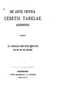 portada De arte critica Cebetis tabulae adhibenda (en Latin)