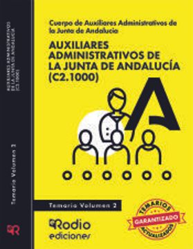 portada Auxiliar Administrativos de la Junta de Andalucía 2023. Temario Volumen 2 (C1. 1000)