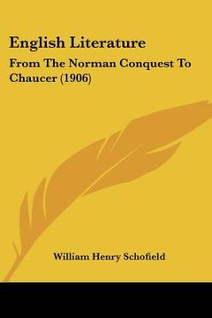 portada english literature: from the norman conquest to chaucer (1906)