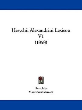 portada hesychii alexandrini lexicon v1 (1858)