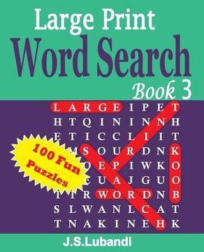 portada Large Print Word Search Book 3 (in English)