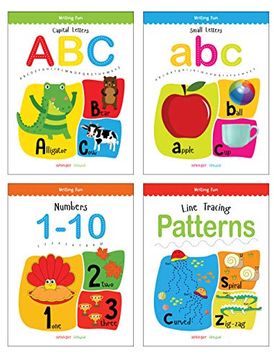 portada Writing fun a set of 4 Books: Write and Practice Capital Letters, Small Letters and Numbers 1 to 2