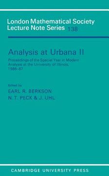 portada Analysis at Urbana: Volume 2, Analysis in Abstract Spaces Paperback (London Mathematical Society Lecture Note Series) (in English)