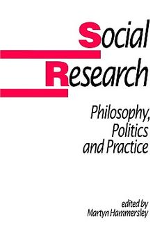 portada social research: philosophy, politics and practice (en Inglés)