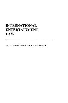 portada International Entertainment law (en Inglés)