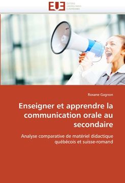 portada Enseigner Et Apprendre La Communication Orale Au Secondaire