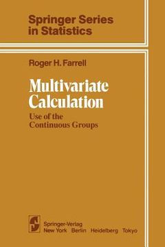 portada multivariate calculation: use of the continuous groups (en Inglés)