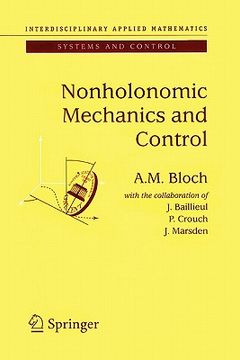 portada nonholonomic mechanics and control