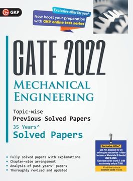 portada Gate 2022 Mechanical Engineering - 35 Years Topic-Wise Previous Solved Papers (en Inglés)