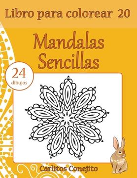 portada Libro para colorear Mandalas Sencillas: 24 dibujos