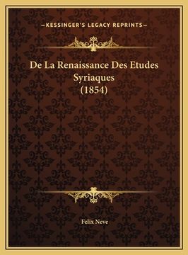 portada De La Renaissance Des Etudes Syriaques (1854) (en Francés)