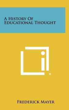 portada a history of educational thought (in English)