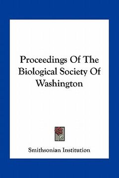 portada proceedings of the biological society of washington (in English)