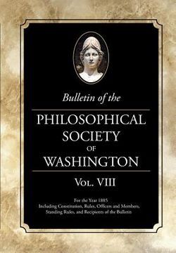 portada Bulletin of the Philosophical Society of Washington: Volume VIII (en Inglés)