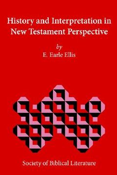 portada history and interpretation in new testament perspective (en Inglés)