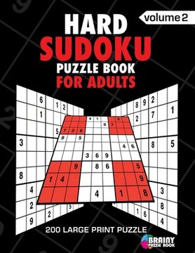 portada Hard Sudoku Puzzle Book For Adults: 200 Large Print Puzzles with Answer (Volume 2) (en Inglés)